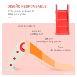 Tobogán infantil Homcom plegable +3A 56x50x120 cm