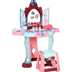 Tocador infantil Aiyaplay con espejo + luz + música +3A multicolor 76x57x34 cm