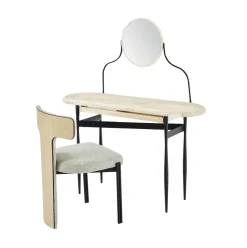 Tocador Moon con cajón nordish/negro 80x120x40 cm