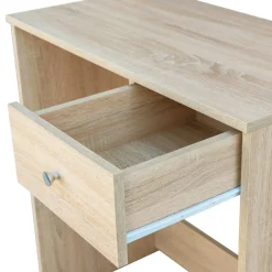 Tocador Vivian con espejo + cajón + 3 estantes 141x75x40 cm