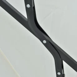 Toldo de pared Omaha semicircular con manivela + base cruzada crema 240x200x190 cm