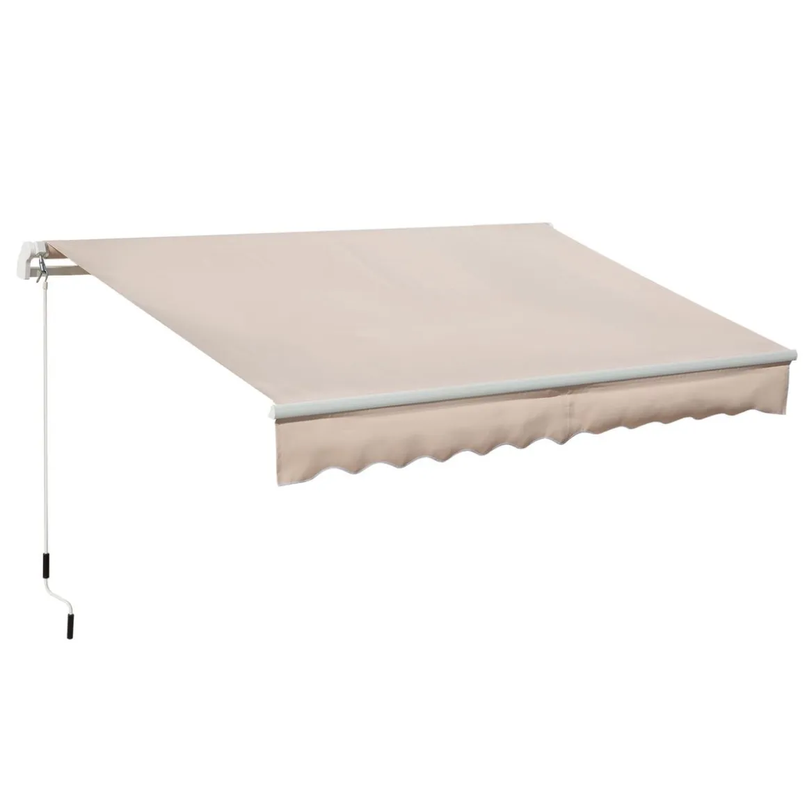 Toldo manual Almería Outsunny retráctil anti-UV beige 295x200 cm