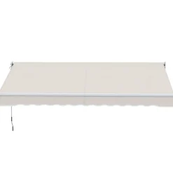 Toldo manual Badajoz Outsunny protección UV50+ crema 200x250 cm