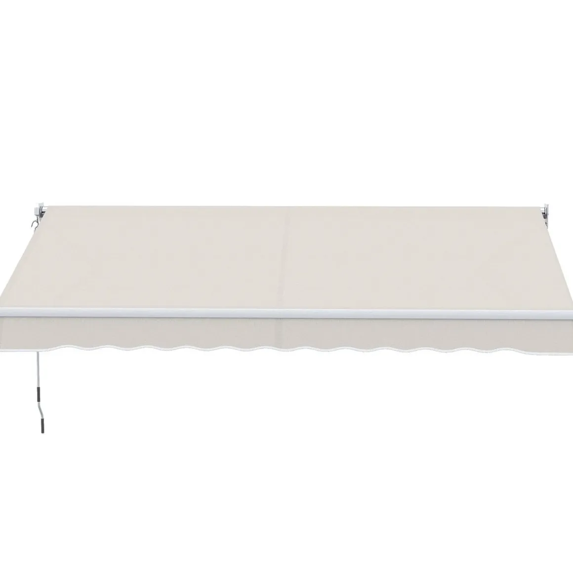 Toldo manual Badajoz Outsunny protección UV50+ crema 200x250 cm
