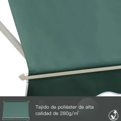 Toldo Outsunny para ventana/puerta retráctil verde 132x180x70 cm