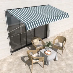 Toldo portátil Cumbre Outsunny retráctil con manivela 170-280x300x150 cm