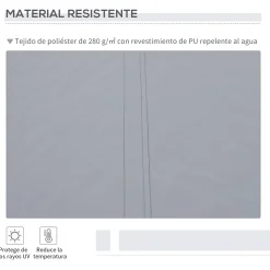 Toldo retráctil Outsunny con manivela 295x245 cm