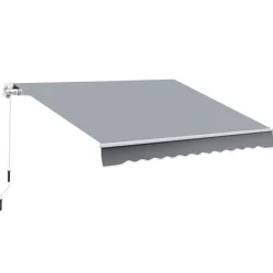 Toldo retráctil Outsunny con manivela 295x245 cm