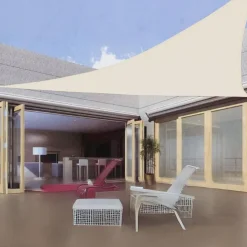 Toldo vela diseño triangular 5x5x5 m