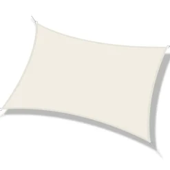 Toldo vela Outsunny rectangular poliéster anti UV beige 400x600 cm
