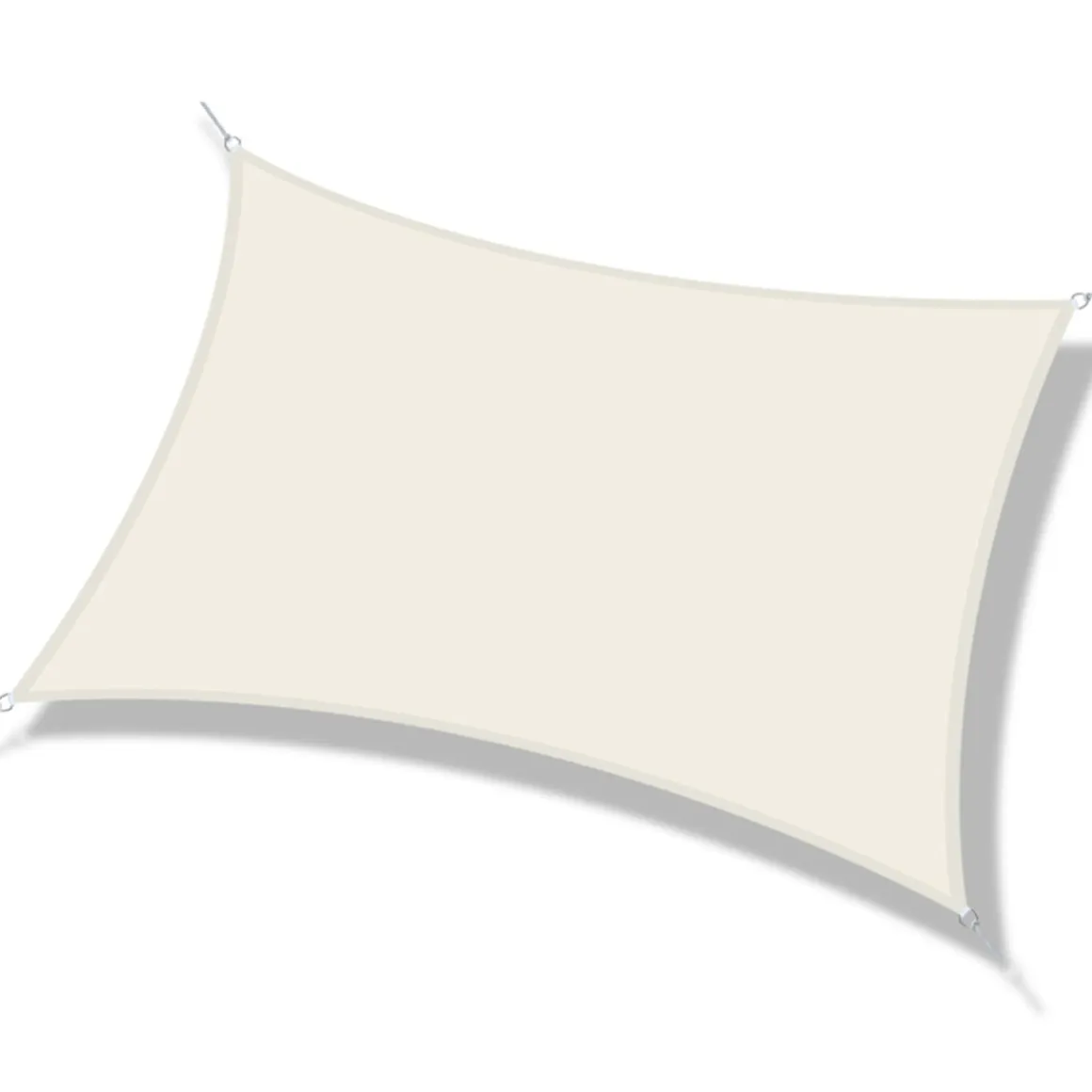 Toldo vela Outsunny rectangular poliéster anti UV beige 400x600 cm