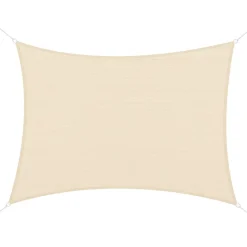 Toldo vela Outsunny rectangular crema 600x400 cm