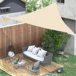 Toldo vela Outsunny rectangular crema 600x400 cm