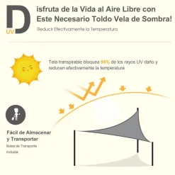Toldo Vela Outsunny Triangulo