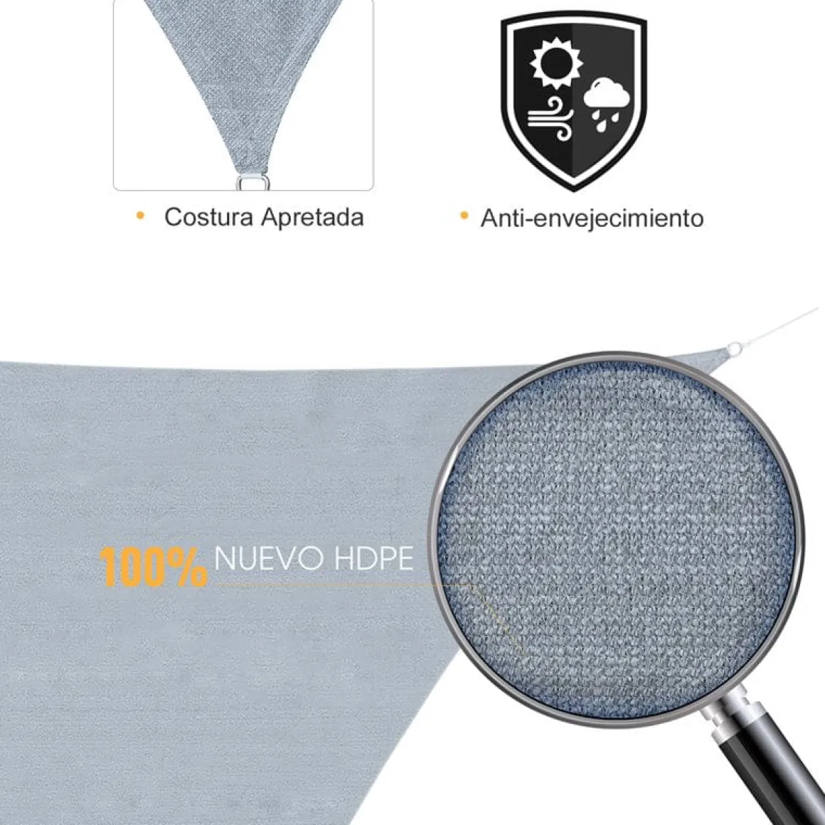 Toldo Vela Outsunny Triangulo