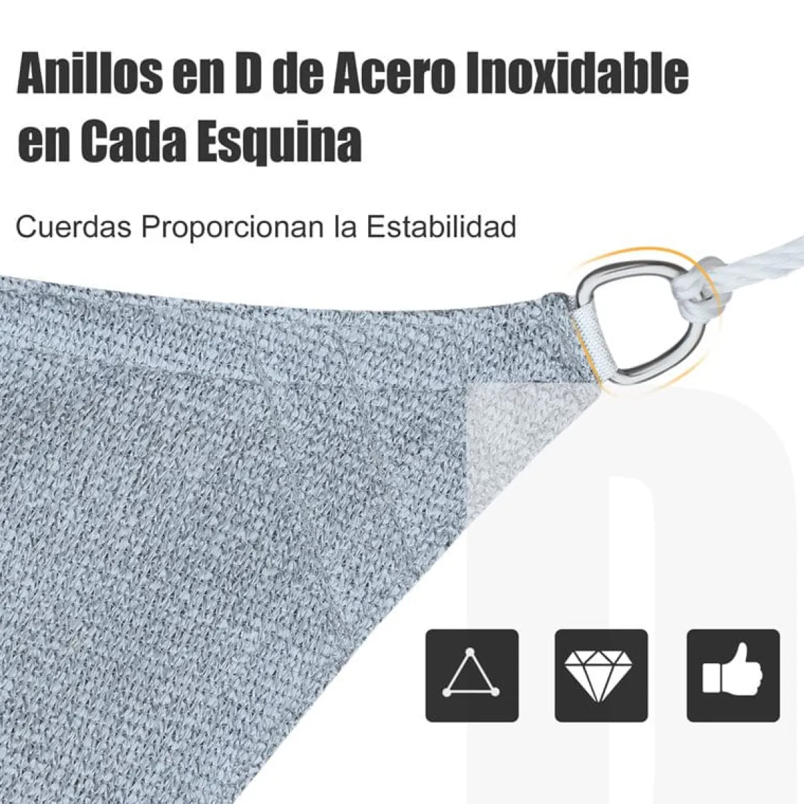 Toldo Vela Outsunny Triangulo