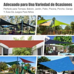 Toldo Vela rectangular Outsunny crema 4x3 m