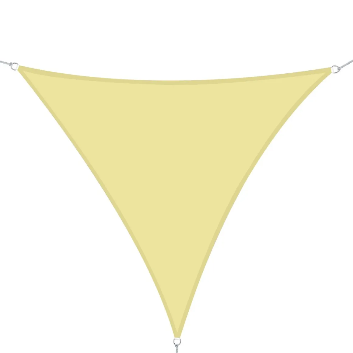 Toldo vela Ritual Outsunny diseño triangular arena 6x6 m