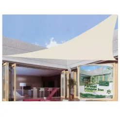 Toldo vela triangular Zeus crema 500 cm