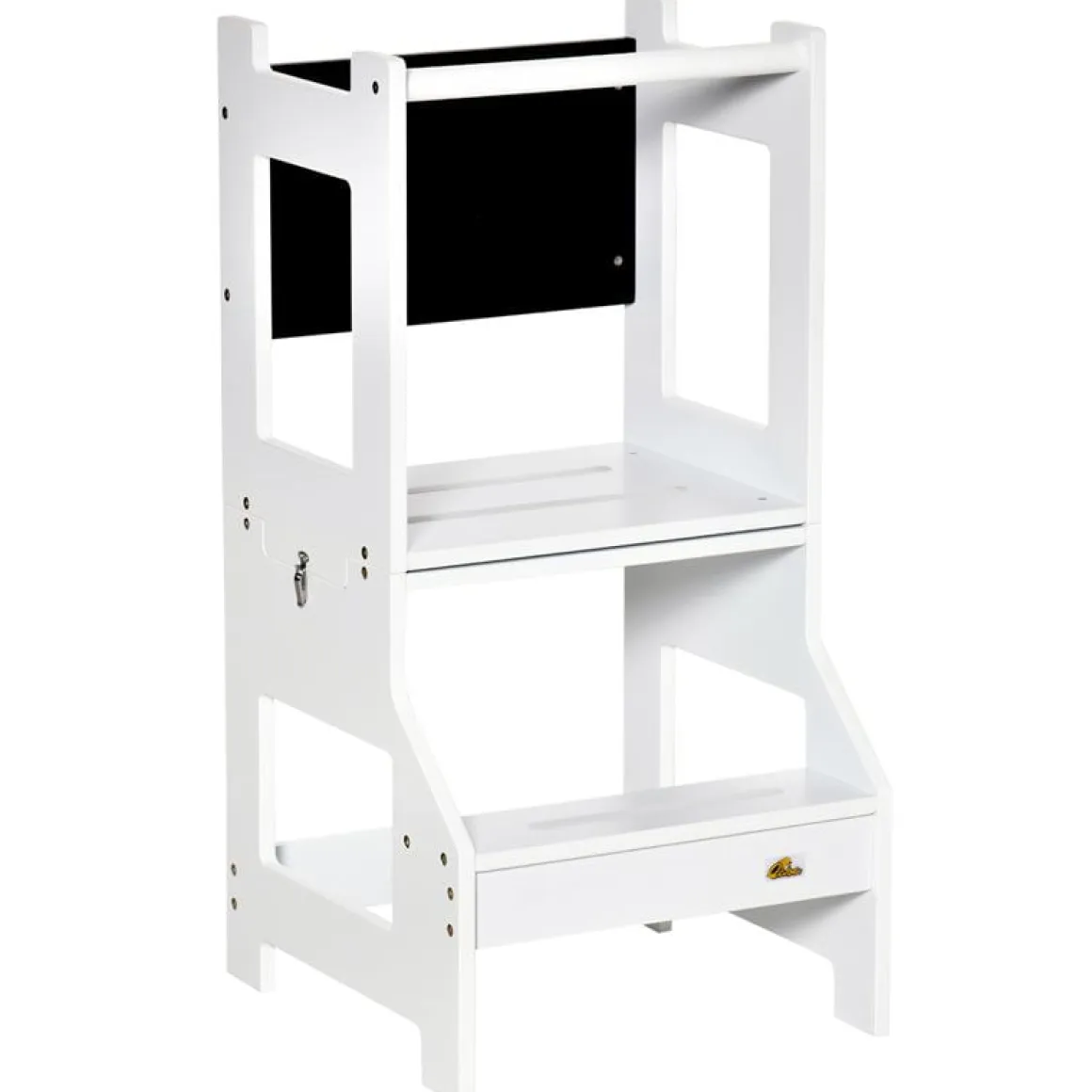 Torre de aprendizaje 2 en 1 Homcom 3-6A blanco 86x42x44 cm