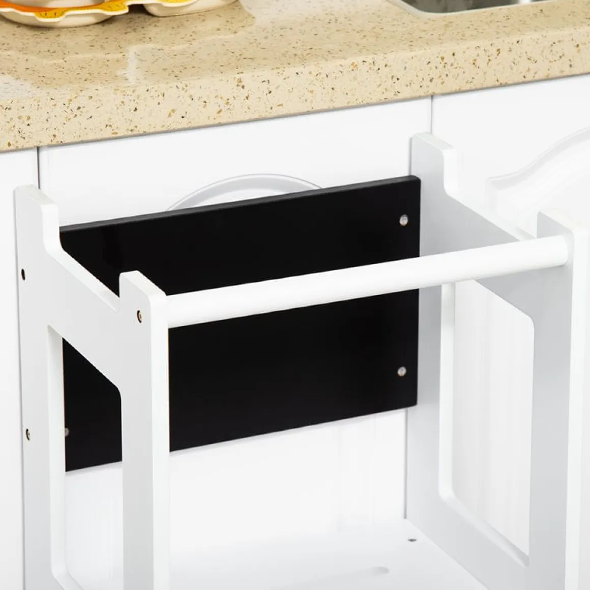 Torre de aprendizaje 2 en 1 Homcom 3-6A blanco 86x42x44 cm