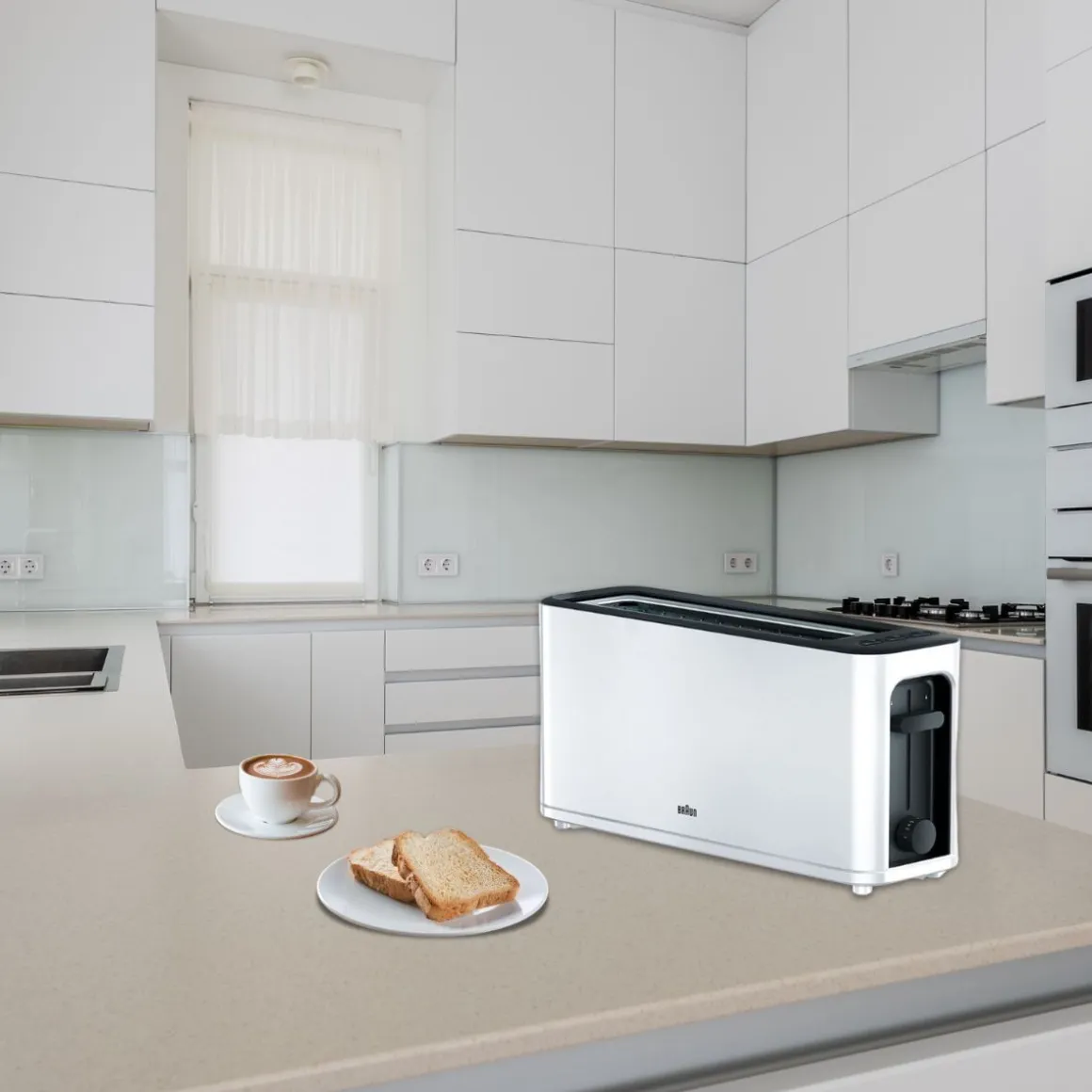 Tostador Braun HT3100WH 1000W ranura ancha blanco