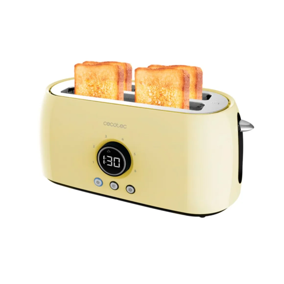 Tostador Cecotec ClassicToast 15000 Extra Double 1500W 4 rebanadas pantalla digital