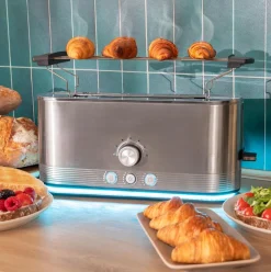 Tostador Cecotec Shine&Toast Extra 1050W ranura larga 7 niveles inox