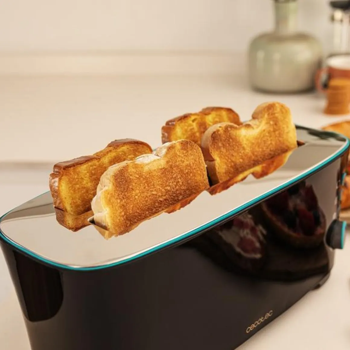 Tostador Cecotec Toast&Taste Extra Double B 1350W 7 potencias negro