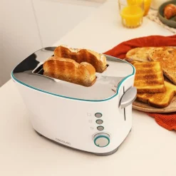 Tostador Cecotec Toast&Taste Double W 650W 7 potencias blanco
