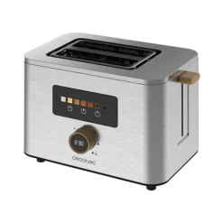 Tostador Cecotec Touch&Toast Double 950W 2 ranuras cortas acero inox
