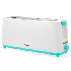 Tostador Gallery Dcook 800W ranura larga 3 funciones 7 posiciones de tostado blanco/azul