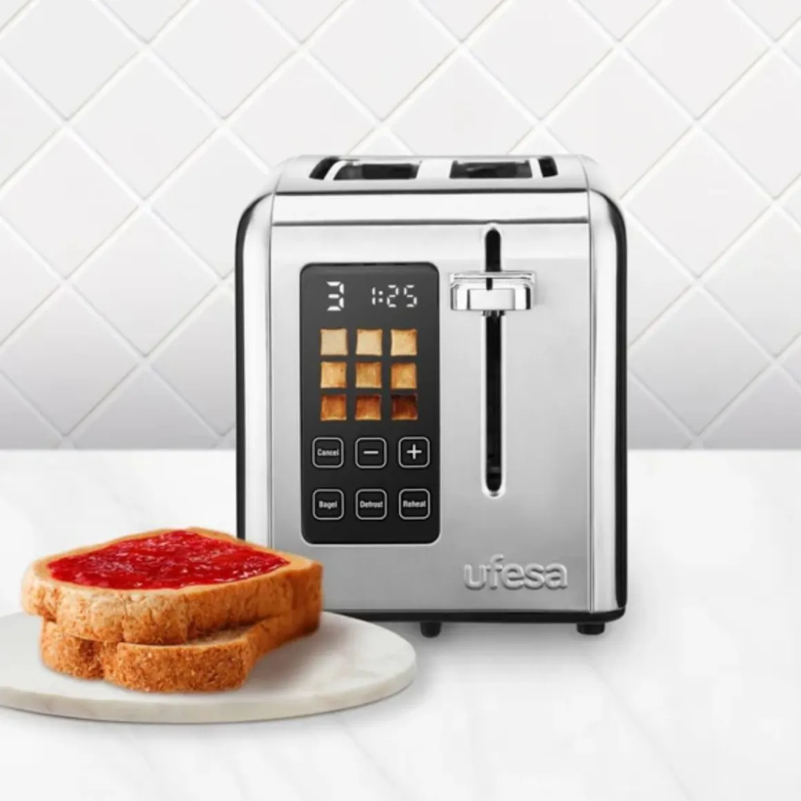 Tostador Ufesa Perfect Toaster 950W 2 ranuras plata