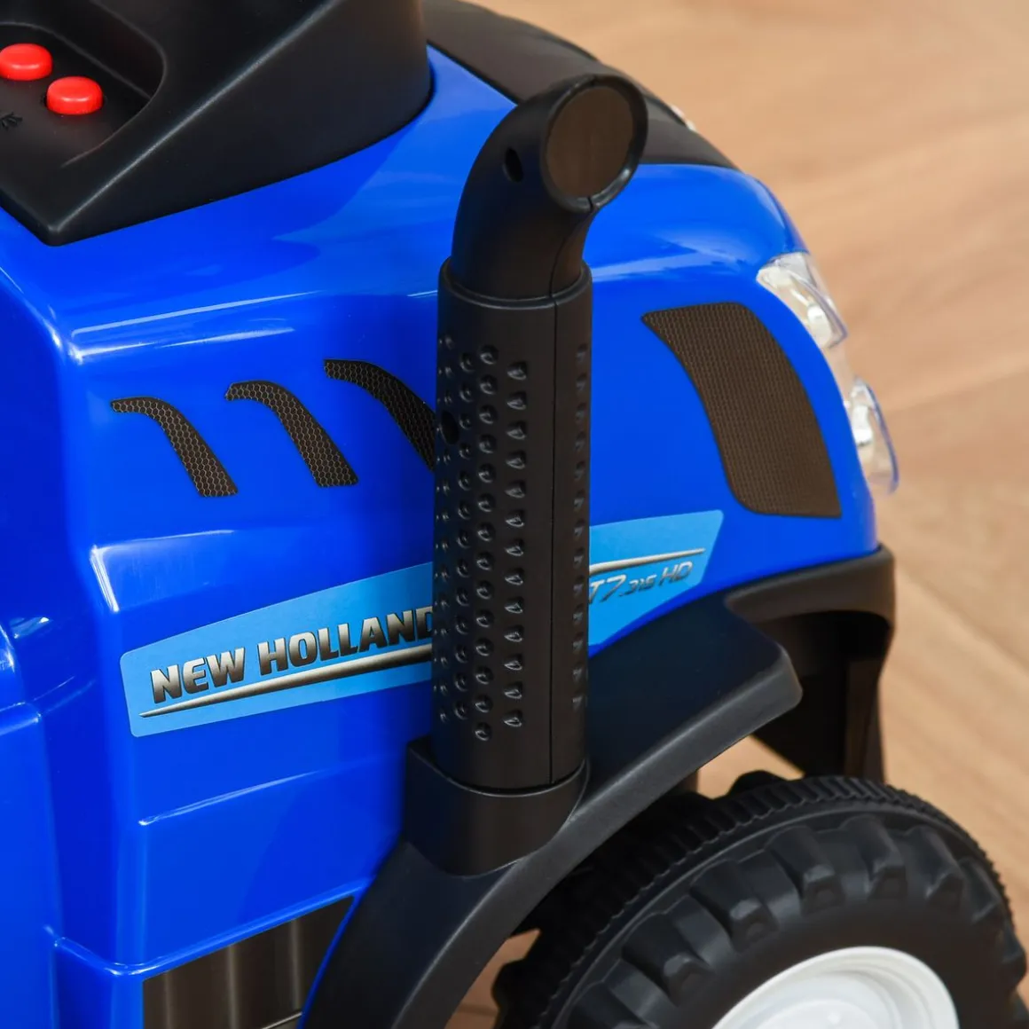 Tractor infantil Homcom con remolque desmontable 1-3 años 44x91x29 cm