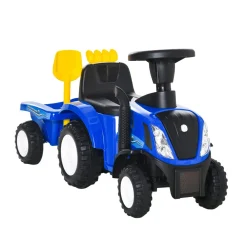 Tractor infantil Homcom con remolque desmontable 1-3 años 44x91x29 cm