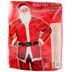 Traje Santa Claus adulto 5 piezas rojo