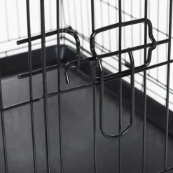 Transportín para perros ABS acero negro 91x61x67 cm