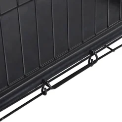 Transportín para perros ABS acero negro 91x61x67 cm