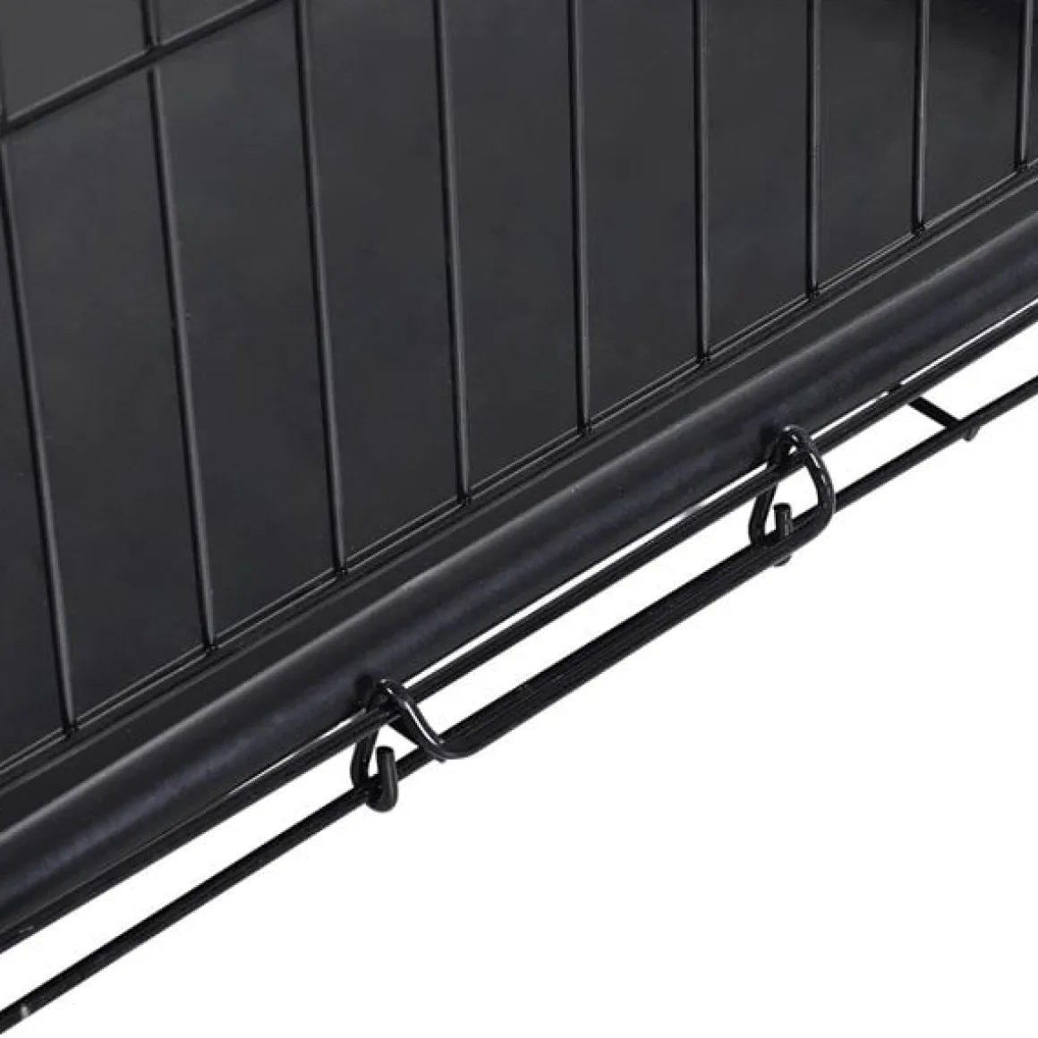 Transportín para perros ABS acero negro 91x61x67 cm