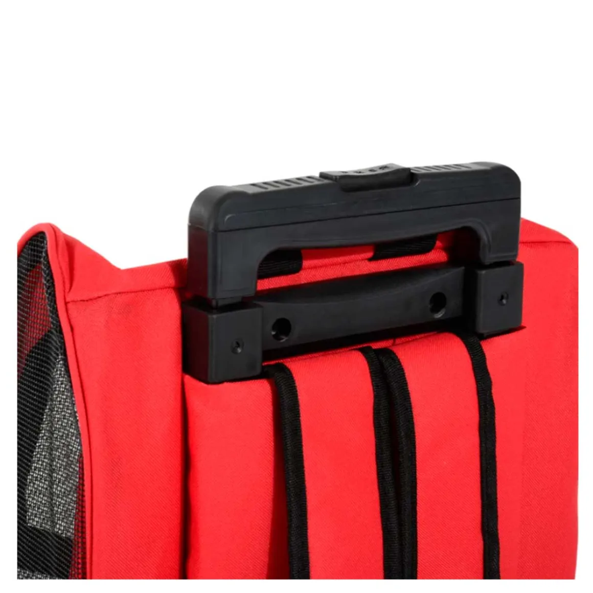 Transportín PawHut 2 en 1 con asa negro/rojo 55-99x42x25 cm