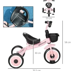 Triciclo infantil Miki Aiyaplay asiento ajustable 2-5 años 58x70,5x53 cm