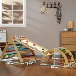 Triángulo de escalada Aiyaplay 5 en 1 18-48 meses multicolor 63x178x64,5 cm