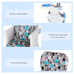 Trona para bebé Homcom 3 en 1 +6M 105x57x59 cm