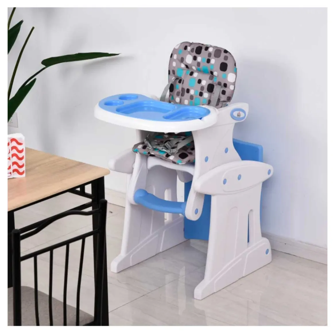 Trona para bebé Homcom 3 en 1 +6M 105x57x59 cm