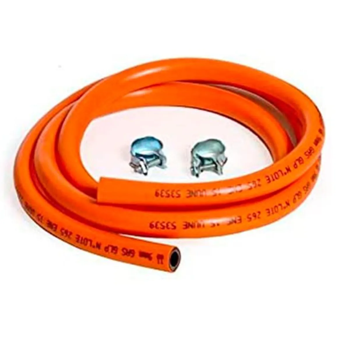 Tubo gas butano con abrazaderas 120 cm