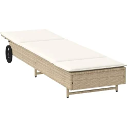 Tumbona Arenis reclinable 3 posiciones + 2 ruedas 80x179x55 cm