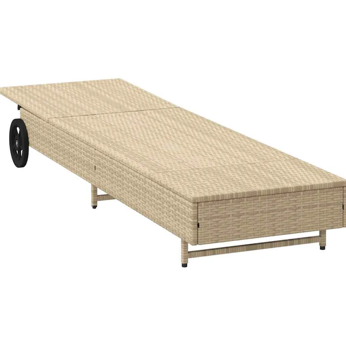 Tumbona Arenis reclinable 3 posiciones + 2 ruedas 80x179x55 cm