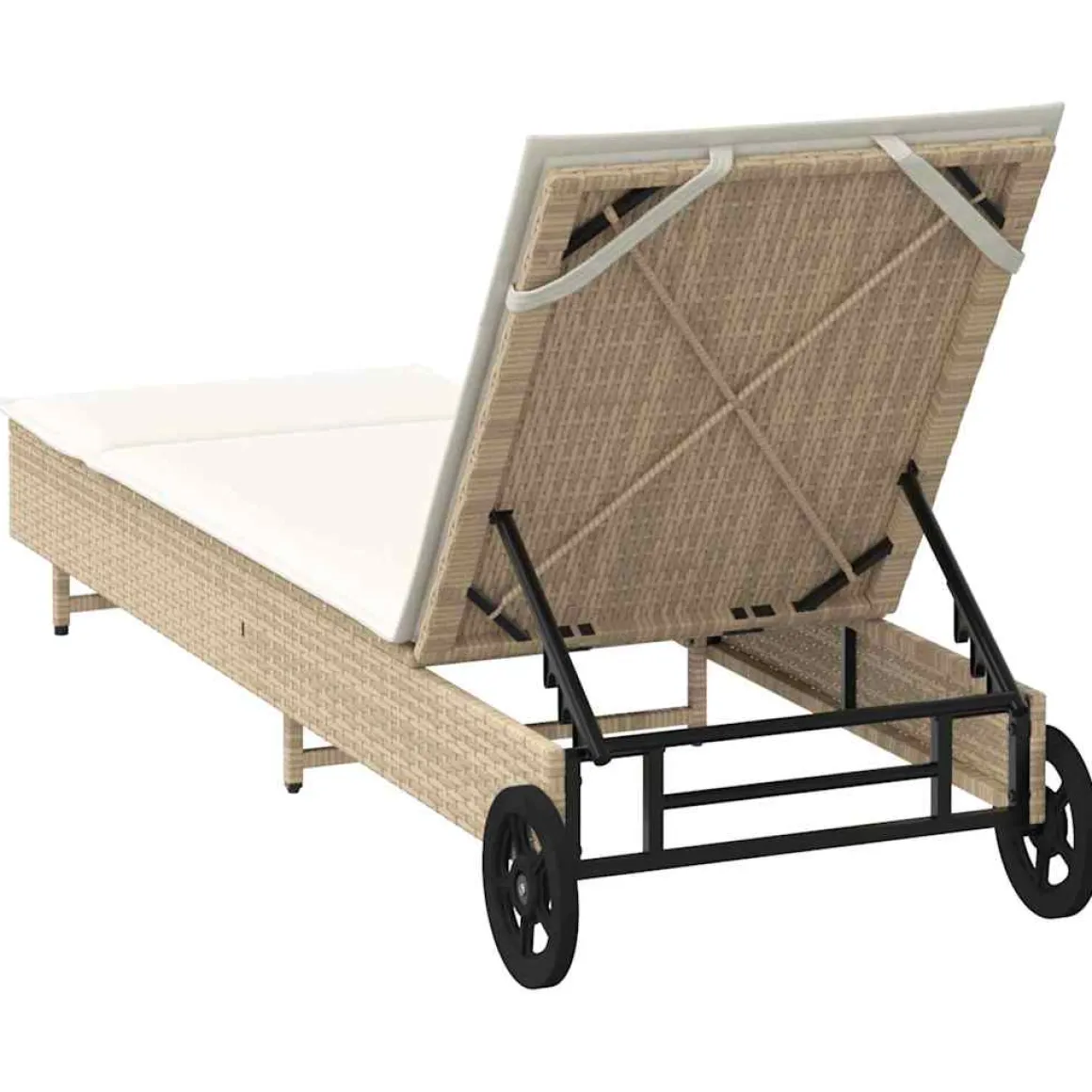 Tumbona Arenis reclinable 3 posiciones + 2 ruedas 80x179x55 cm