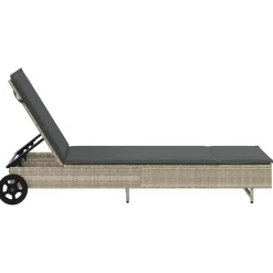 Tumbona Arenis reclinable 3 posiciones + 2 ruedas 80x179x55 cm