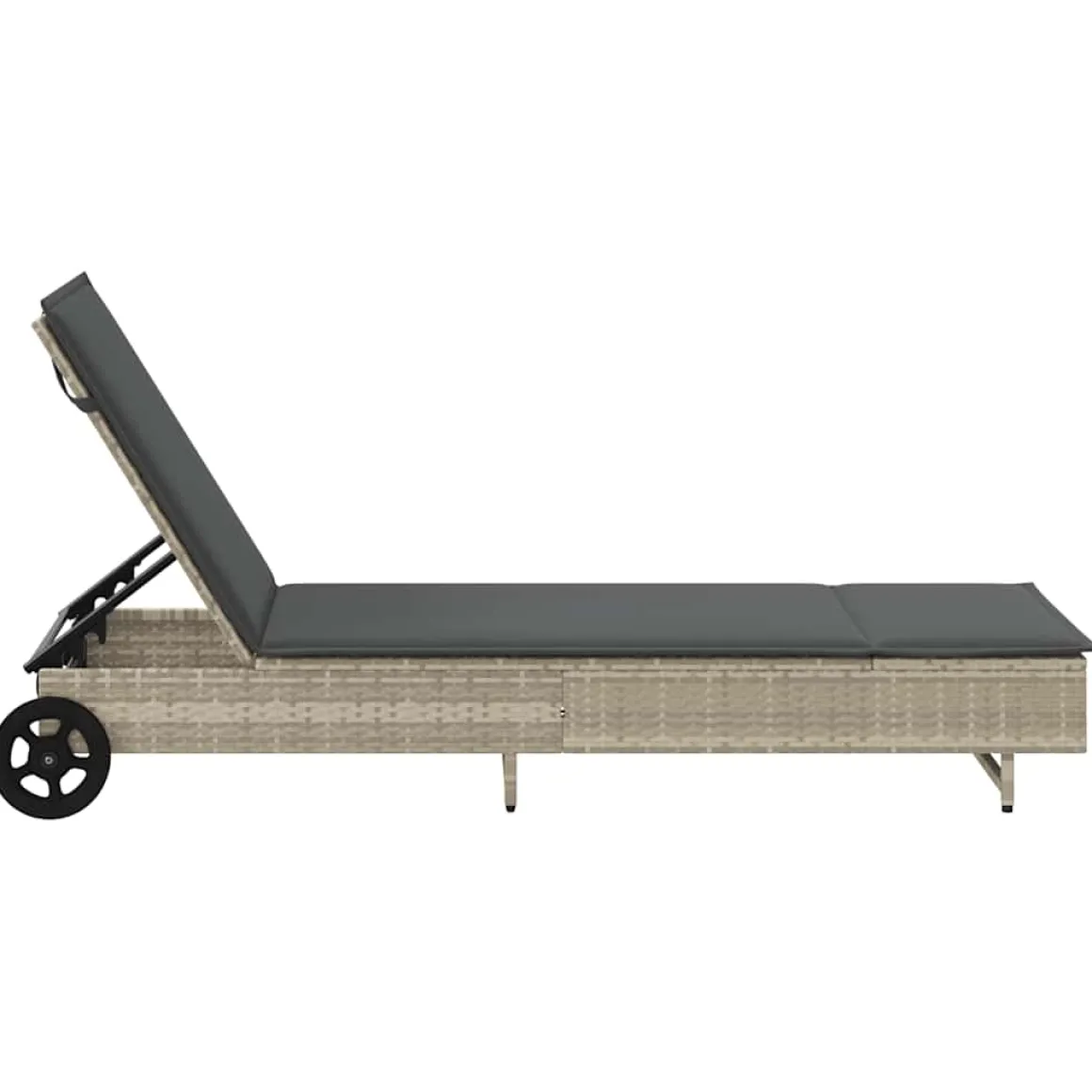 Tumbona Arenis reclinable 3 posiciones + 2 ruedas 80x179x55 cm